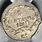1868-Ca PCGS XF 45 Mexico 5 Centavos Rare Chihuahua Mint Silver Coin POP 1/1 (25080302C)