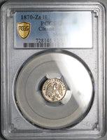 1870-Zs PCGS AU Mexico 5 Centavos Zacatecas Mint 40k Silver Coin (25082602C)