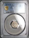 1870-Zs PCGS AU Mexico 5 Centavos Zacatecas Mint 40k Silver Coin (25082602C)