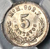 1872-Mo PCGS MS 65 Mexico 5 Centavos Rare Silver Coin POP 1/0 (25112603C)