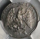 1874-CH PCGS XF 45 Mexico 5 Centavos Chihuahua Mint Silver Coin POP 1/0 (25091801C)
