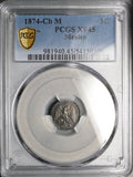 1874-CH PCGS XF 45 Mexico 5 Centavos Chihuahua Mint Silver Coin POP 1/0 (25091801C)