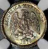 1878/67-Mo NGC MS 66 Mexico 5 Centavos Overdate Silver Coin POP 1/1 (25073103C)