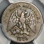 1880-Ho PCGS VF 30 Mexico 5 Centavos Hermosillo Rare 43K Silver Coin (25091402C)