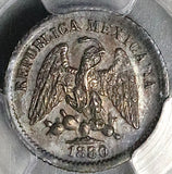 1880/76-Mo PCGS MS 62 Mexico 5 Centavos Overdate Silver Coin (25092901C)