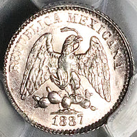 1887-Go PCGS MS 65 Mexico 5 Centavos Guanajuato Mint Silver Coin (25082601C)