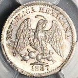 1887-Pi PCGS MS 66 Mexico 5 Centavos GEM Silver Coin (24112702C)