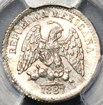1887-Pi PCGS MS 66 Mexico 5 Centavos GEM Silver Coin (24112702C)