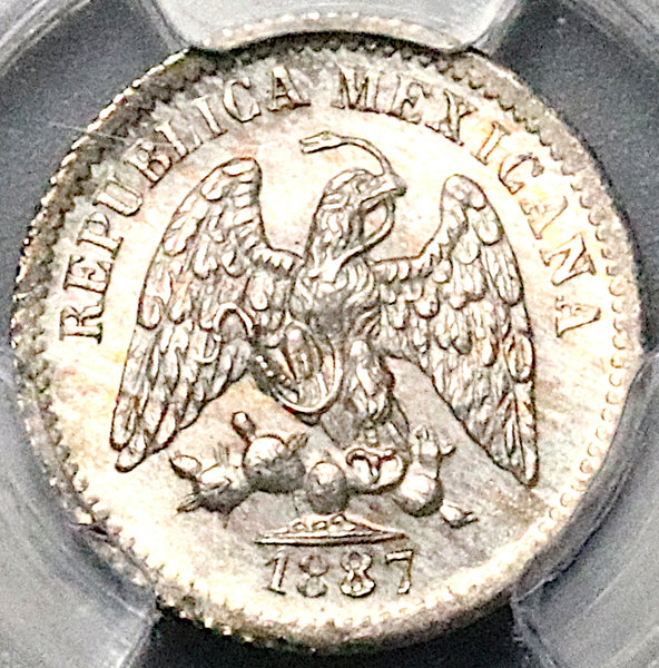 1887-Pi PCGS MS 66 Mexico 5 Centavos GEM Silver Coin (24112702C)