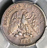 1888-As PCGS AU 53 Mexico 5 Centavos Alamos Mint Rare 32k Coin POP 1/1 (26030502C)