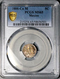 1888-Ca PCGS MS 65 Mexico 5 Centavos Chihuahua Gem Mint State Silver Coin POP 1/0 (26060701C)