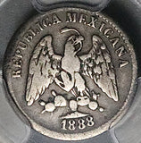 1888-Ho PCGS VF 25 Mexico 5 Centavos Hermosillo Mint 12k Silver Coin POP 1/0 (26011902C)