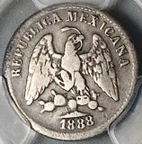 1888-Ho PCGS VF 25 Mexico 5 Centavos Hermosillo Mint 12k Silver Coin POP 1/0 (26011902C)