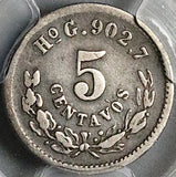 1888-Ho PCGS VF 25 Mexico 5 Centavos Hermosillo Mint 12k Silver Coin POP 1/0 (26011902C)