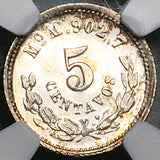1888-Mo NGC MS 63 Mexico 5 Centavos Mint State Silver Coin (26102301C)