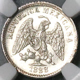 1888-Mo NGC MS 65 Mexico 5 Centavos Gem Mint State Silver Coin POP 2/1 (25121402C)