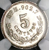 1888-Mo NGC MS 65 Mexico 5 Centavos Gem Mint State Silver Coin POP 2/1 (25121402C)
