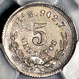 1890-Ca PCGS MS 63 Mexico 5 Centavos Chihuahua Mint Silver Coin POP 1/1 (26100601C)