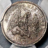 1890-Ca PCGS MS 63 Mexico 5 Centavos Chihuahua Mint Silver Coin POP 1/1 (26100601C)