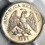 1891/89-Pi PCGS MS 62 Mexico 5 Centavos Overdate Overassayer Silver Coin POP 1/0 (25092902C)