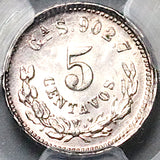1892-Ga PCGS MS 63 Mexico 5 Centavos 78k Silver Coin POP 1/2 (24112703C)