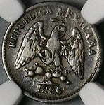 1896-Cn NGC XF 40 Mexico 5 Centavos Culiacan 16k Minted Silver Coin POP 1/1 (23050302C)