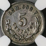 1896-Cn NGC XF 40 Mexico 5 Centavos Culiacan 16k Minted Silver Coin POP 1/1 (23050302C)