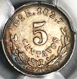 1898-Go PCGS AU Mexico 5 Centavos Mule Peso Die Guanajuato Mint Silver Coin (26030101C)
