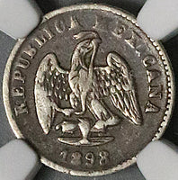 1898-Go NGC XF 40 Mexico 5 Centavos Mule Peso Guanajuato Mint Silver Coin (23050302C)