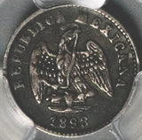 1898-Go PCGS XF 45 Mexico 5 Centavos Mule Peso Die Guanajuato Mint Silver Coin (26072704C)