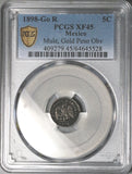 1898-Go PCGS XF 45 Mexico 5 Centavos Mule Peso Die Guanajuato Mint Silver Coin (26072704C)
