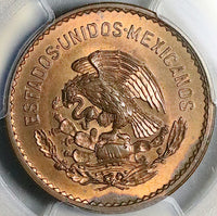 1942 PCGS MS 64 RB Mexico 5 Centavos Josefa Bronze Scarce Coin (25050602C)