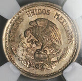 1942 NGC MS 65 Mexico 5 Centavos Aztec Sun Stone Copper Nickel Coin (25112203C)