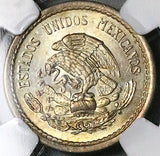 1942 NGC MS 66 Mexico 5 Centavos Aztec Sun Stone Copper Nickel Coin (25112204C)
