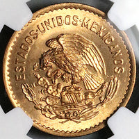 1945 NGC MS 64 RD Mexico 5 Centavos Josefa Bronze RED Coin (25061902C)