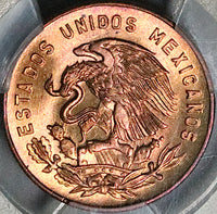 1954 PCGS MS 65 Mexico 5 Cinco Centavos No Dot Josefa GEM Brass Coin (25051801C)