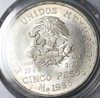 1953 PCGS MS 64 Mexico 5 pesos GEM Silver Coin (25043004C)