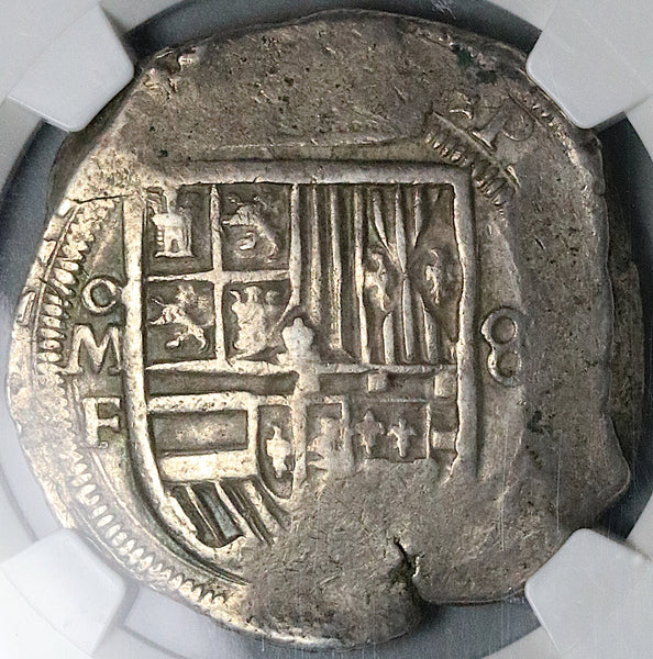1598-MoF NGC XF 45 Mexico 8 Reales Philip III Cob Spain Colonial Coin (24122902C)