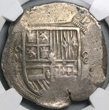 1598-MoF NGC XF 45 Mexico 8 Reales Philip III Cob Spain Colonial Coin (24122902C)