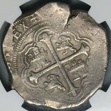 1598-MoF NGC XF 45 Mexico 8 Reales Philip III Cob Spain Colonial Coin (24122902C)