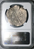 1598-MoF NGC XF 45 Mexico 8 Reales Philip III Cob Spain Colonial Coin (24122902C)