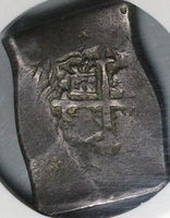 1668 NGC VF Mexico 8 Reale Charles II COB Spain Colonial Chopmarked Silver Coin (24062301C)