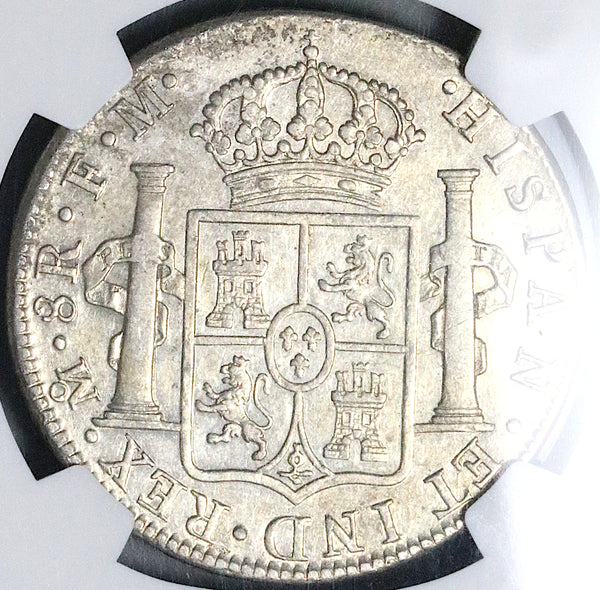 1776 NGC AU 53 Mexico 8 Reales Charles III Spain Colonial