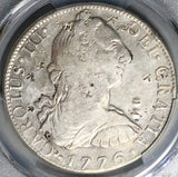1776 PCGS VF Mexico 8 Reales Charles III Spain Colonial Revolution Chop Mark Silver Dollar Coin (26081101C)