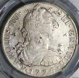 1776 PCGS VF Mexico 8 Reales Charles III Spain Colonial Revolution Chop Mark Silver Dollar Coin (26081101C)