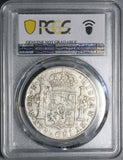 1776 PCGS VF Mexico 8 Reales Charles III Spain Colonial Revolution Chop Mark Silver Dollar Coin (26081101C)