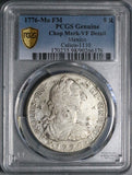 1776 PCGS VF Mexico 8 Reales Charles III Spain Colonial Revolution Chop Mark Silver Dollar Coin (26081101C)