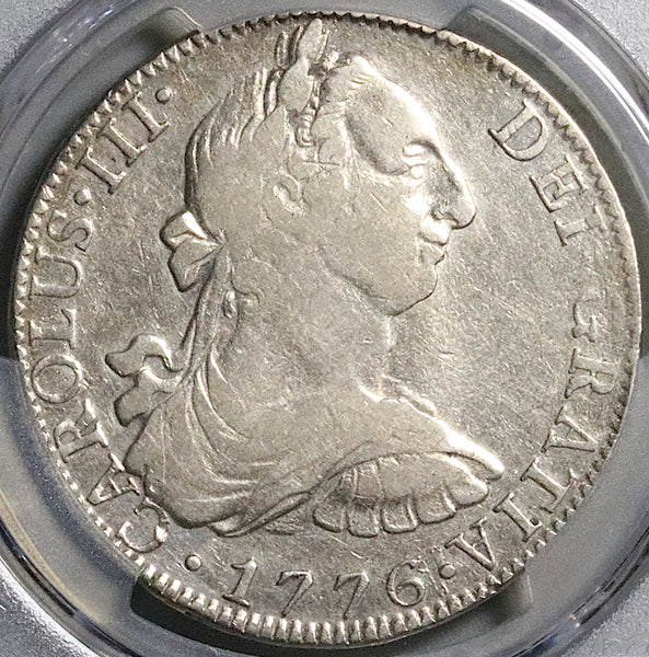1776 PCGS VF Mexico 8 Reales Charles III Spain Colonial Revolution Silver Dollar Coin (25050301C)