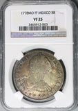 1778 NGC VF 25 Mexico 8 Reales Charles III Spain Colonial Silver Coin (26011601C)