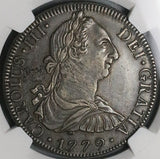 1779 NGC AU 53 Mexico 8 Reales Charles III Spain Colonial Silver Dollar Coin (24010801C)